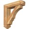 Ekena Millwork Balboa Arts and Crafts Rough Sawn Bracket w/ Offset Brace, Western Red Cedar, 6"W x 24"D x 24"H BKT0604X24X24BOA03RWR - alternate 1